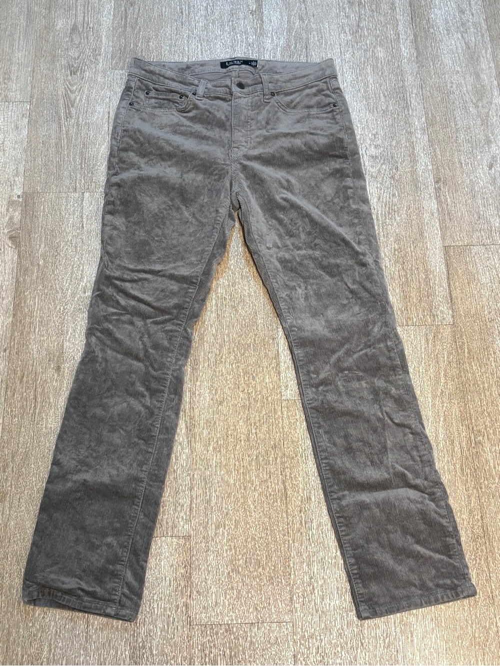 RALPH LAUREN GRAY CORDUROY PANTS SIZE 10
